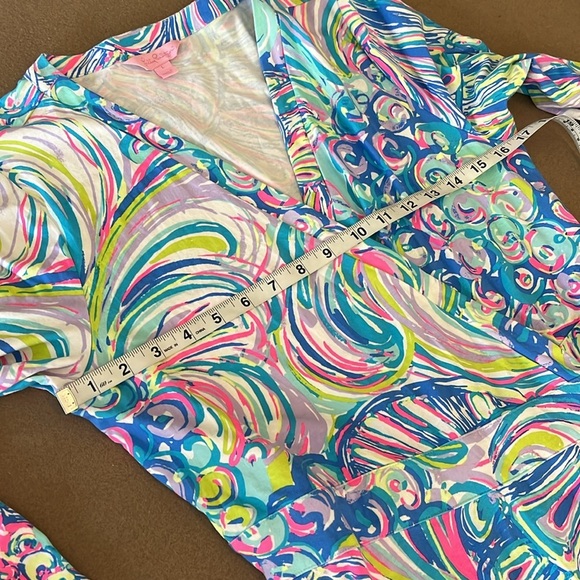 Lilly Pulitzer Emilia wrap dress in Multi Guilty Pleasure - Size L - Picture 7 of 10